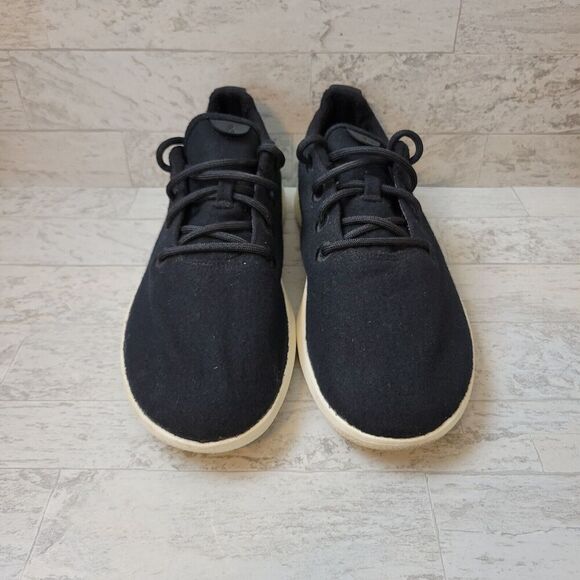 Allbirds Wool Runners Men's Size 13 Natural Black Merino Lace Up Sneaker - Picture 3 of 12